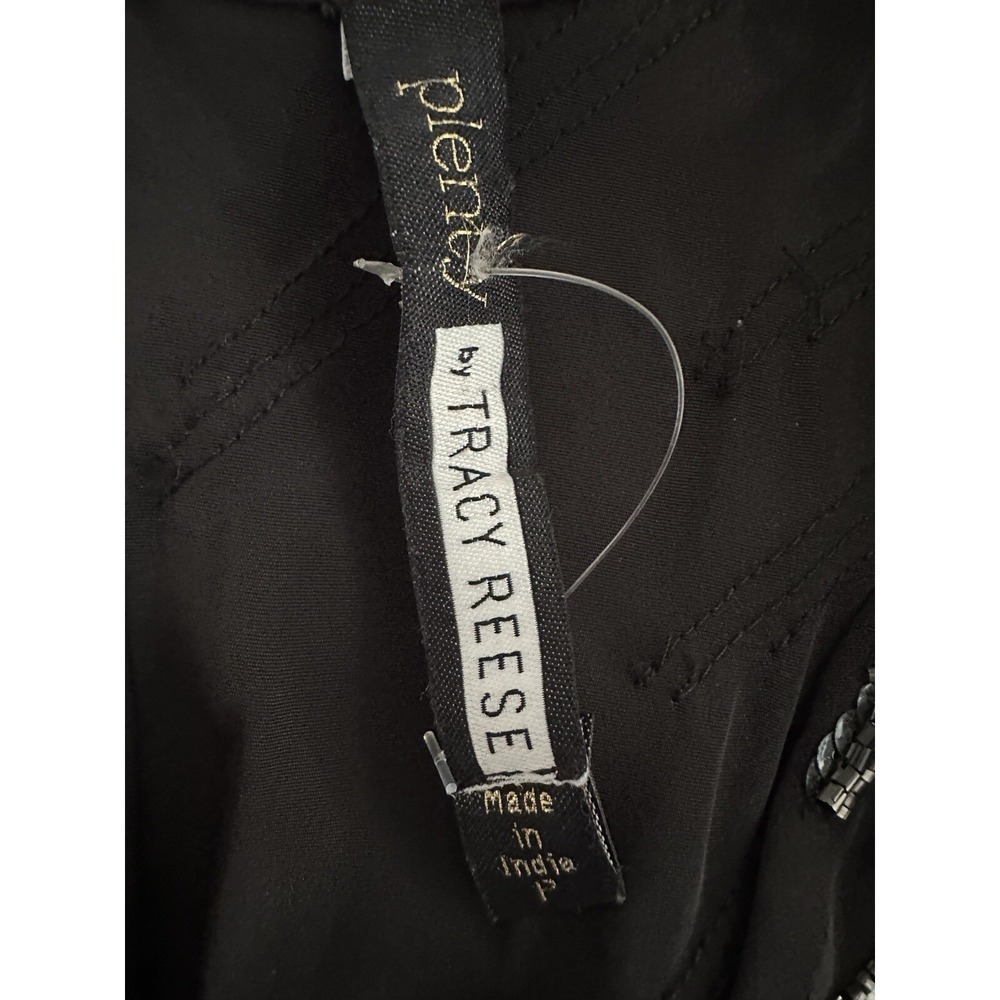 NEW Plenty Tracy Reese Anthropologie Womens Surplice Black Sequin Dress Petite P - Picture 4 of 5